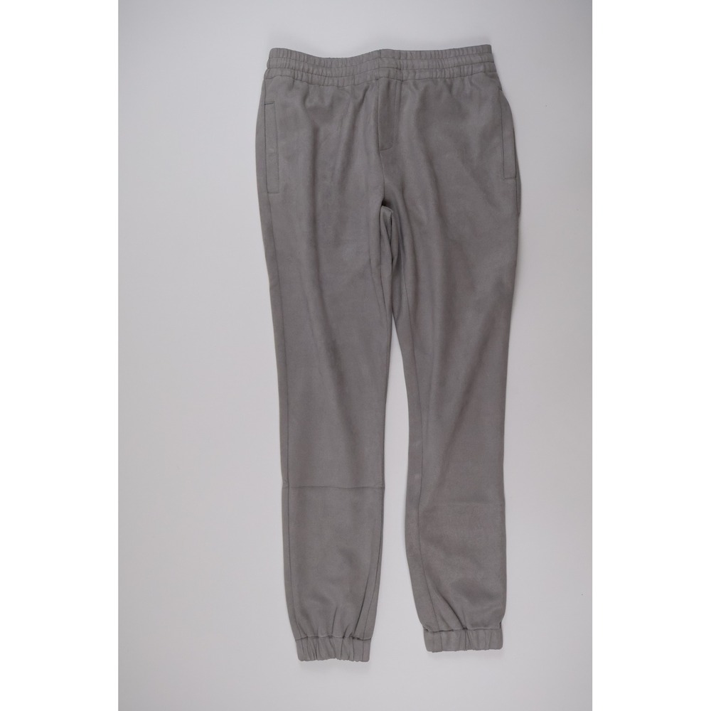 MONFRERE Jogger Pants Cool Grey Solid S Faux Suede NWT MSRP$228